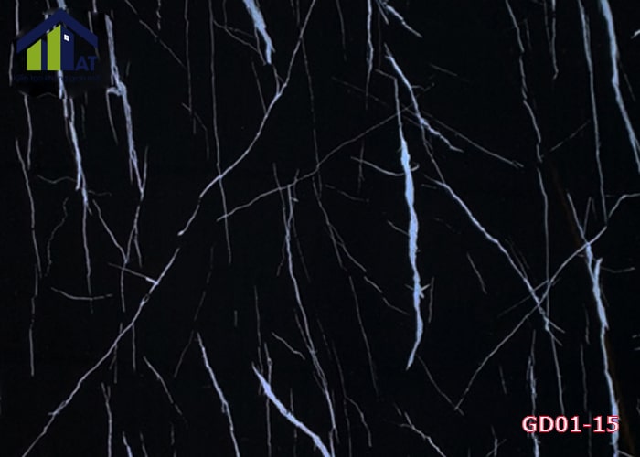Tấm Ốp PVC Vân Đá Đen Trắng GD01-15