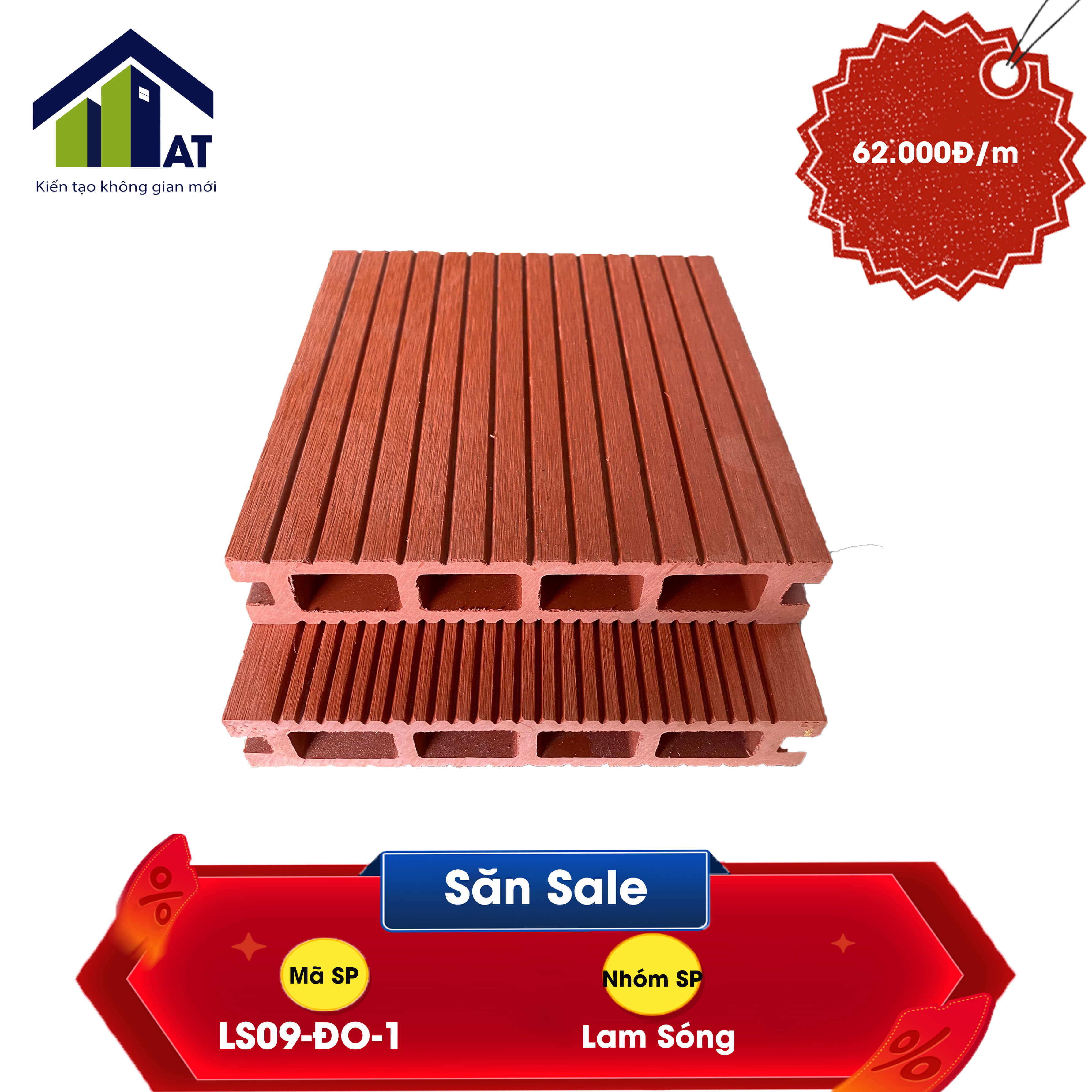 Thanh cửa cổng 14cm đỏ cam LS09-ĐO-1