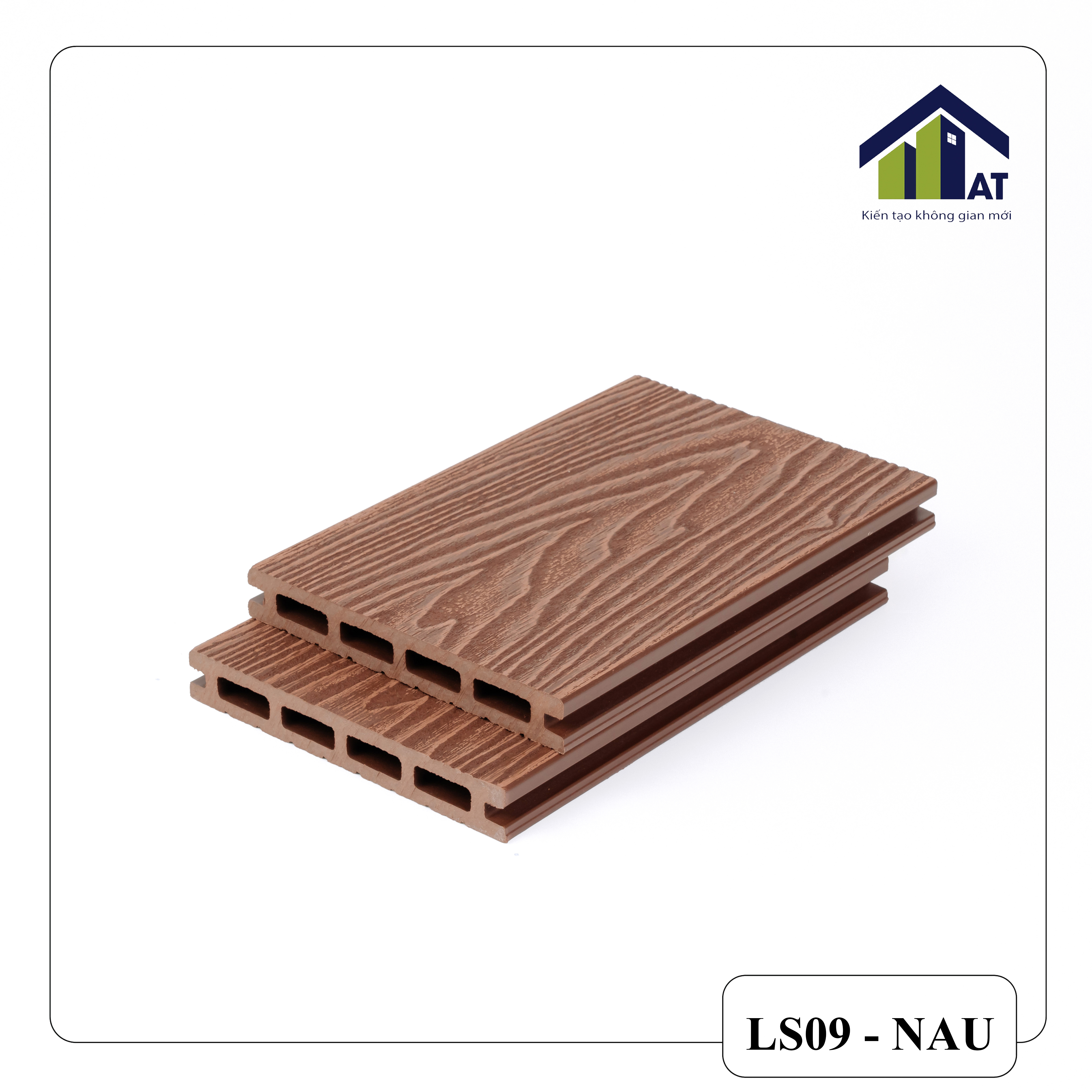 Thanh Gỗ Nhựa Ngoài Trời LS09-NAU