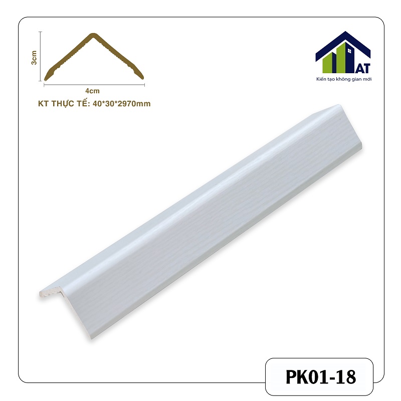 Nẹp V 3cm Nano Trắng Mờ PK01-18